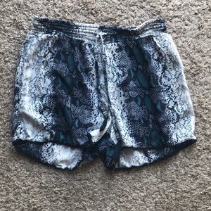 Lucy Tie Waist Snakeskin pattern shorts